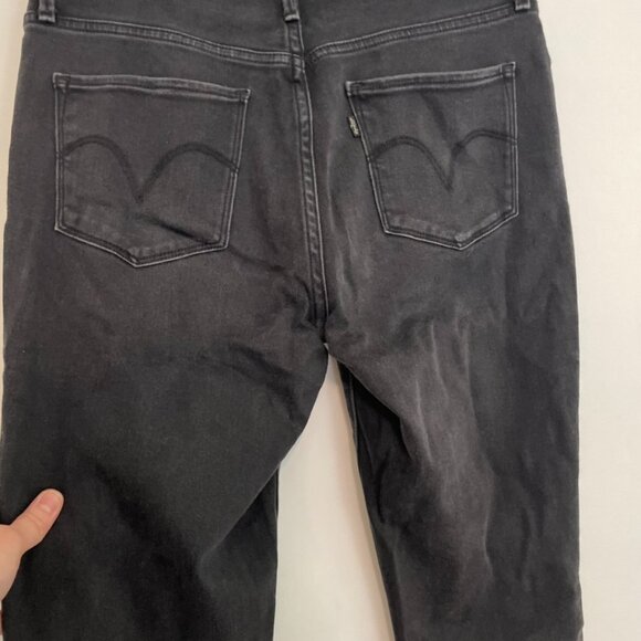 LEVI'S LEVIS Mid Rise Skinny Jeans Solid Black Stretch Skinny Jean 8 tag W29 L30 - Picture 13 of 14